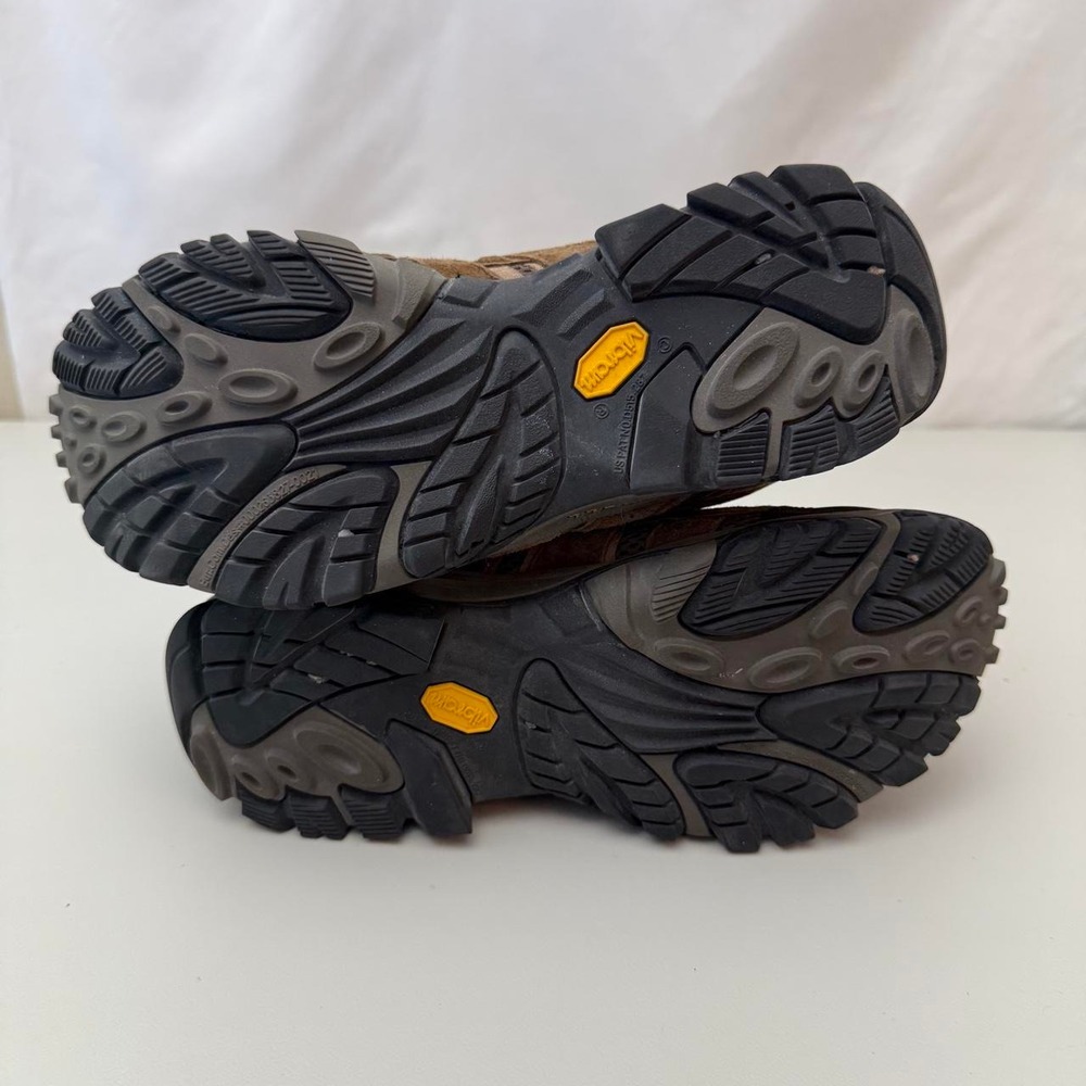 Merrell Moab 2 Mid Waterproof Hiking Boots Mens US 9 Brown Suede Vibram Size 9 - Picture 7 of 8